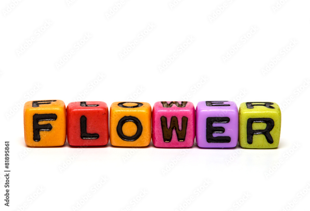 Obraz premium cubes with letters