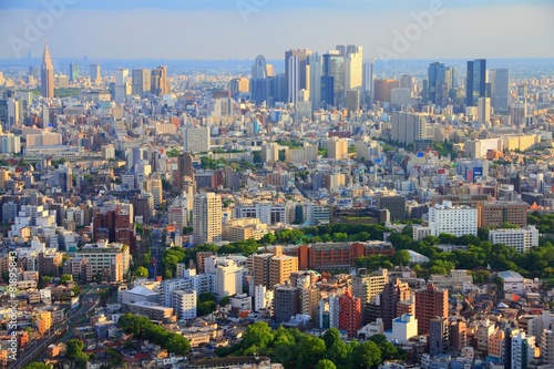 Tokyo cityscape with Toshima and Shinjuku districts