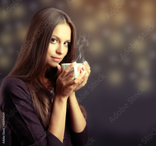 Beautiful young woman with ...