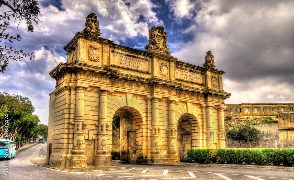Porte des Bombes, a gate in Valletta - Malta