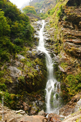  Himalaya Mountains, India, waterfall, background