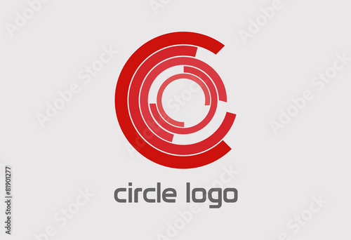 Circle spiral logo vector
