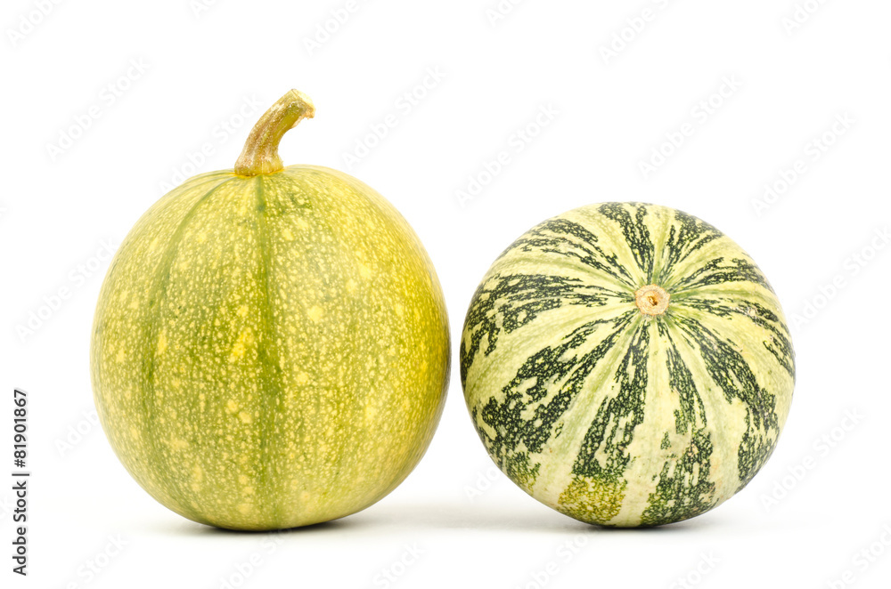 Colorful pumpkins on white background Colorful pumpkins on white background