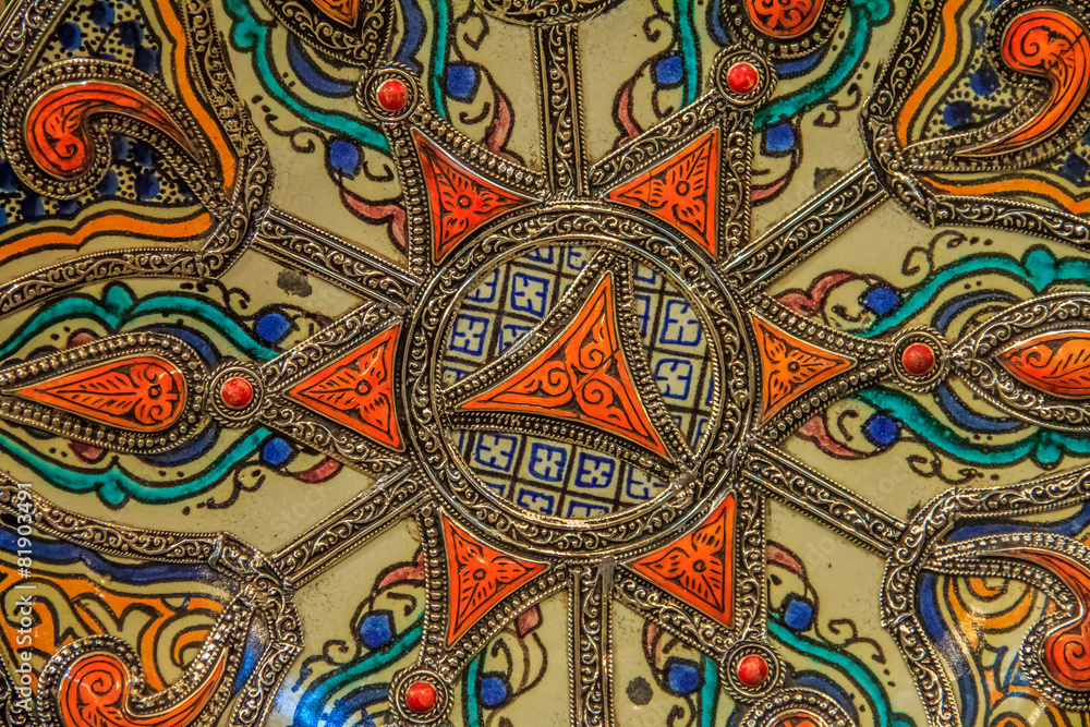 Hand painted Moroccan plate Hand painted Moroccan plate