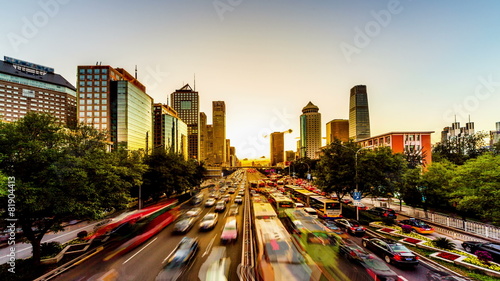 4k. Skyscrapers in Beijing, China. Timelapse