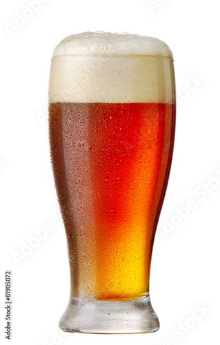 Photography glass of beer