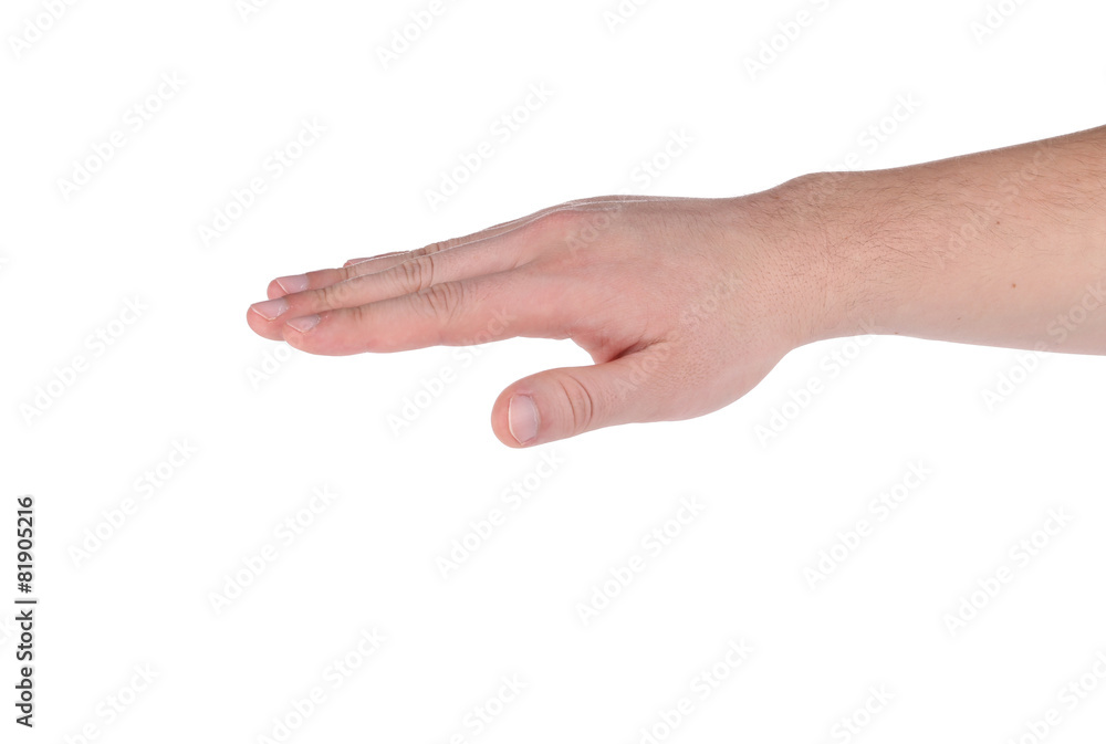 Man's hand. Man's hand.