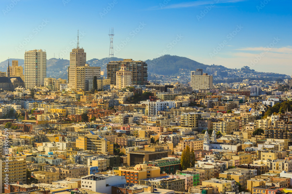 Obraz premium View of San Francisco from the Coit Tower