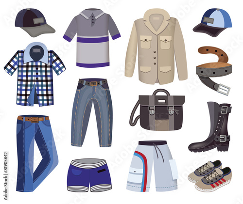 collection of men's clothing (vector illustration) © Alexandra_K
