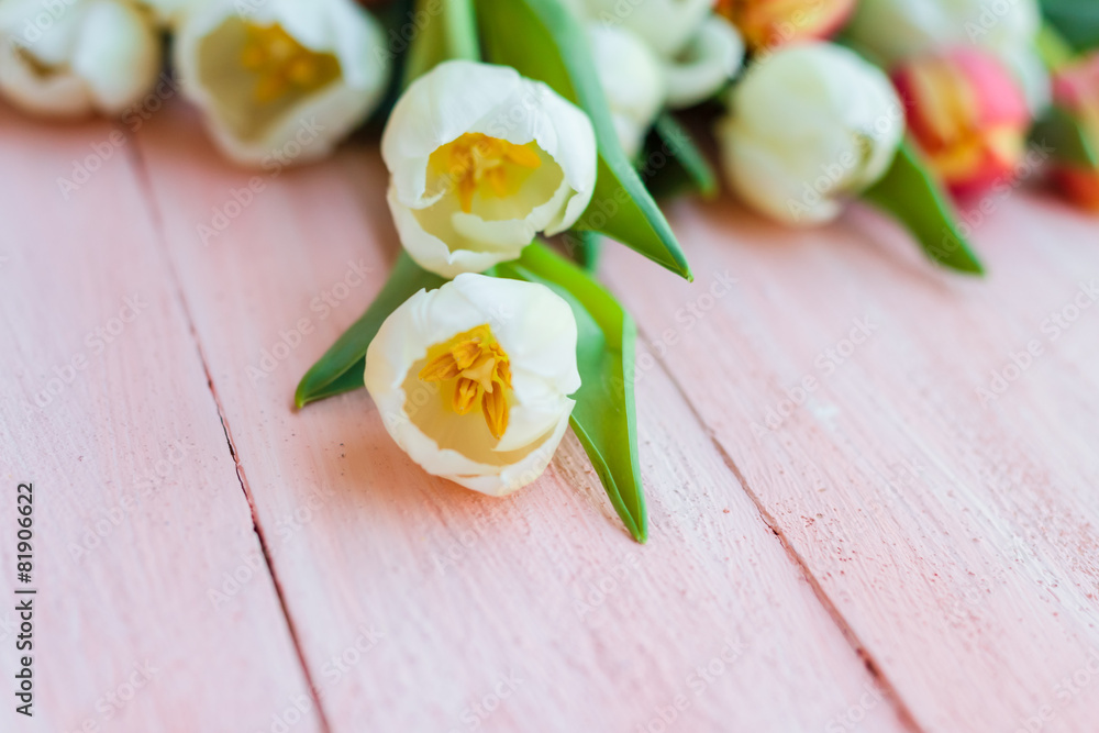 Art abstract background spring tulips wooden design Art abstract background spring tulips wooden design