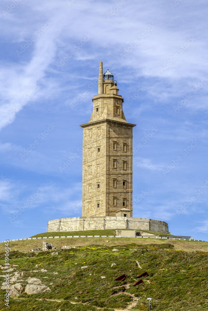 Hercules tower , La Coruna, Galicia, Spain