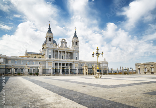 View of the Cathedral of Saint Mary the Royal of La Almudena fro