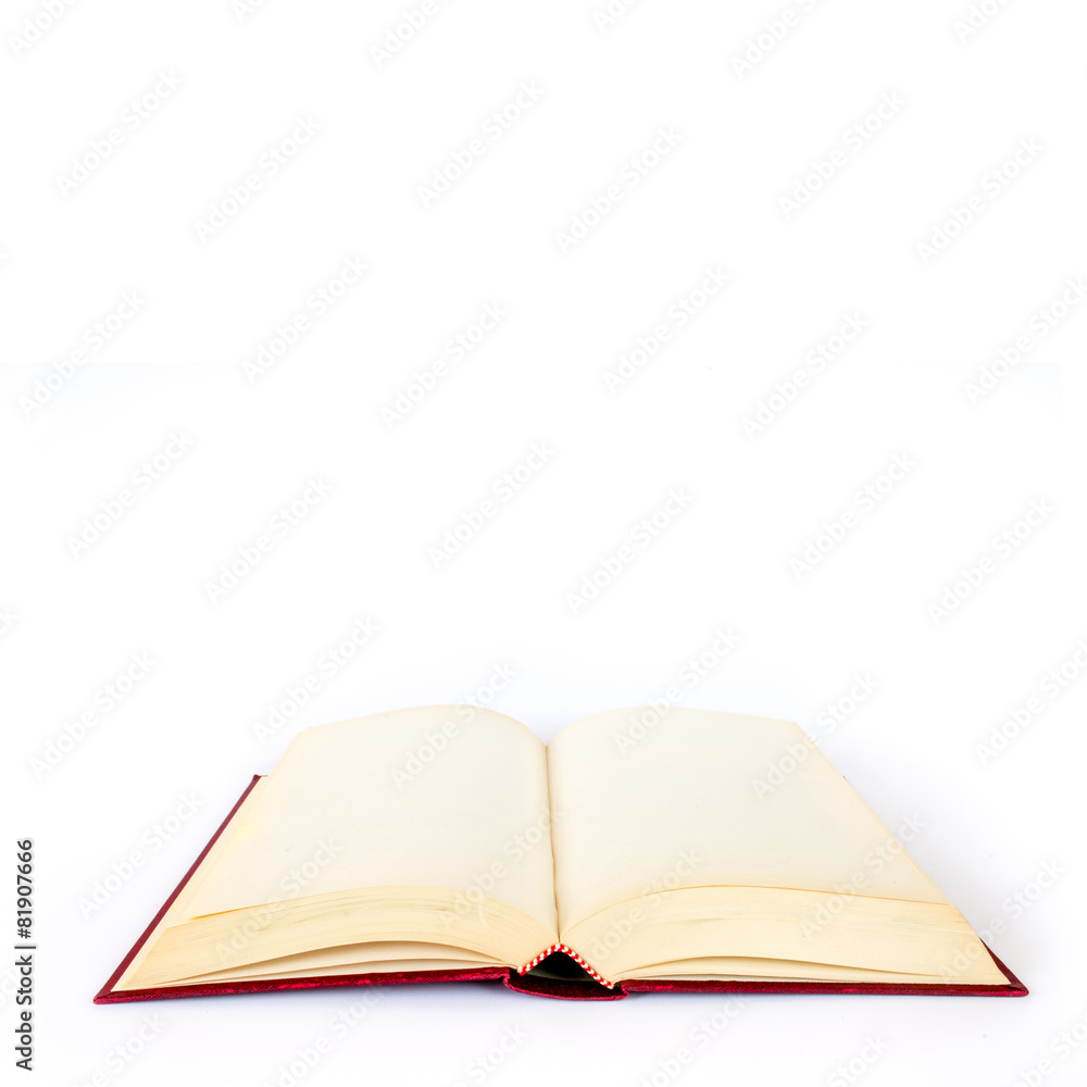 Obraz premium Empty book on white background