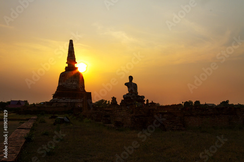 Sunset ancient pagoda