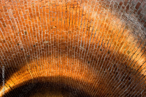 old bricks curve ceiling detail photo