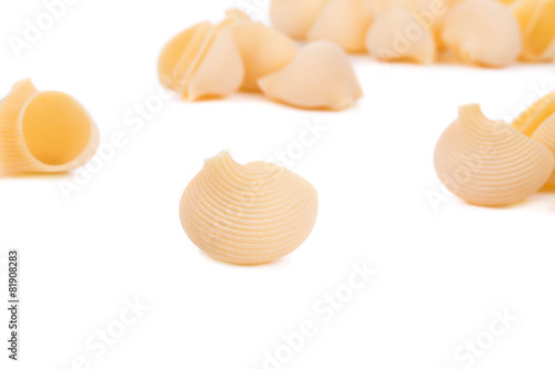 Uncooked italian pasta.