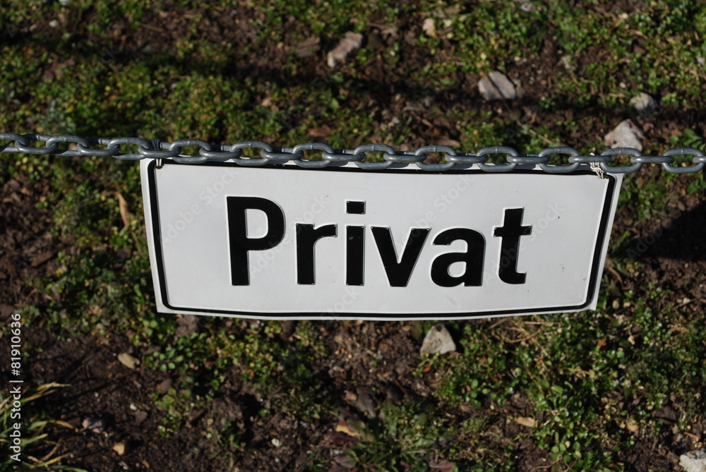 Fototapeta premium Gesperrt - Privatgrundstück