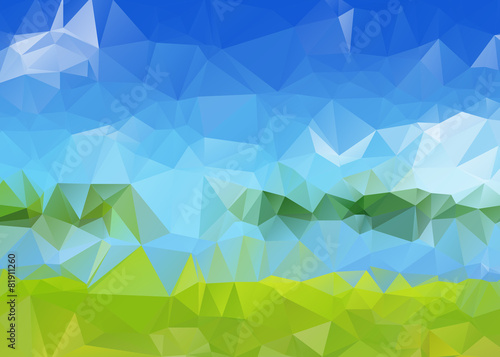 Triangular Background with Summer Colors