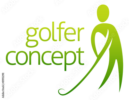 Golfer concept abstract