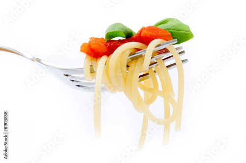 Isolated pasta on white background