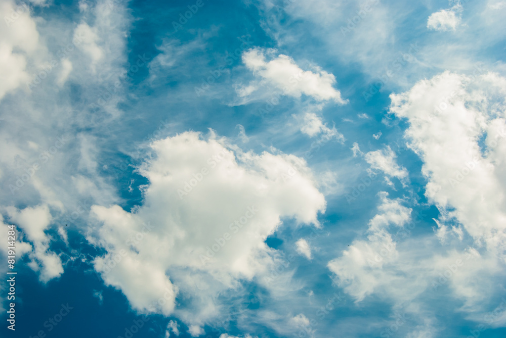 Blue sky with clouds