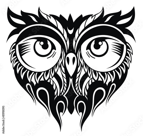 Owl. Tattoo design