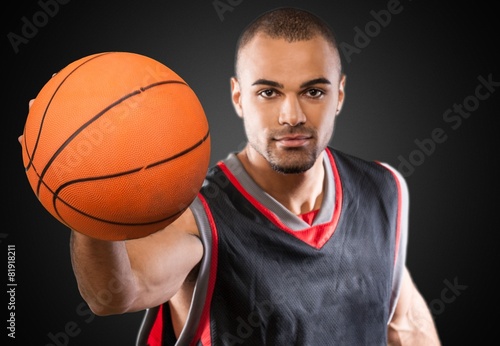 Basketball Player. Portrait of an African American basketball
