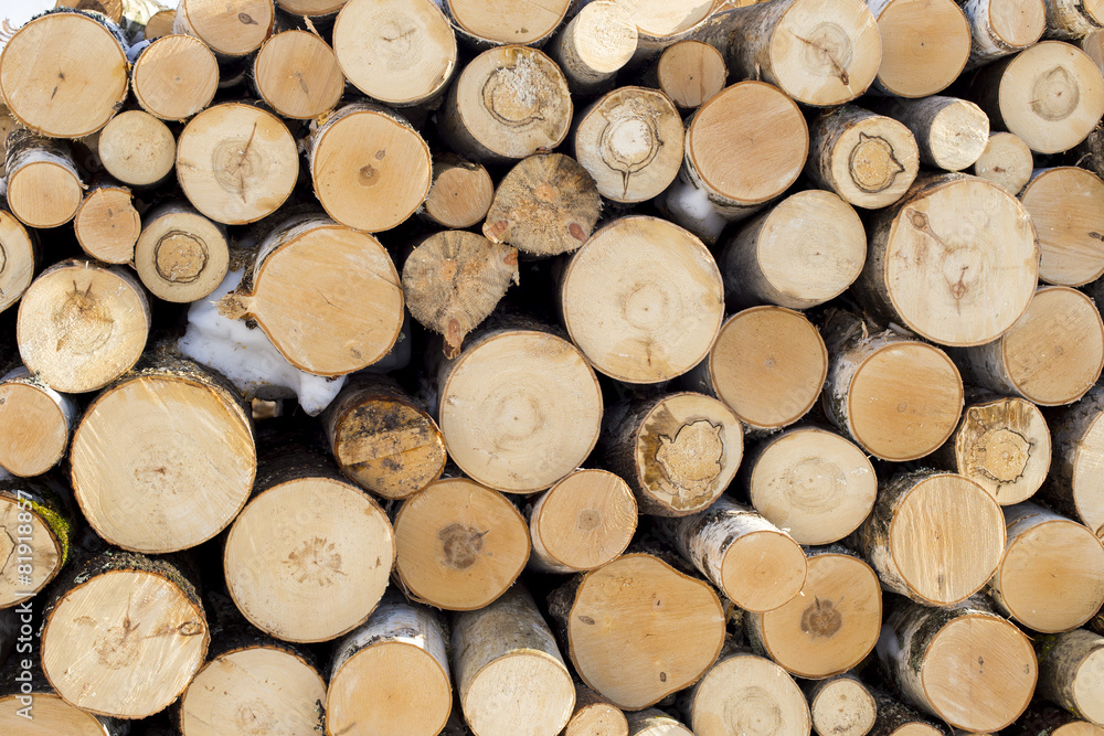 Pile of chopped fire wood prepared for winter, background Pile of chopped fire wood prepared for winter, background