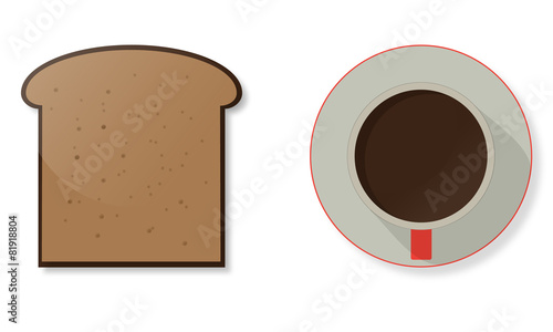 colazione con caffè e toast