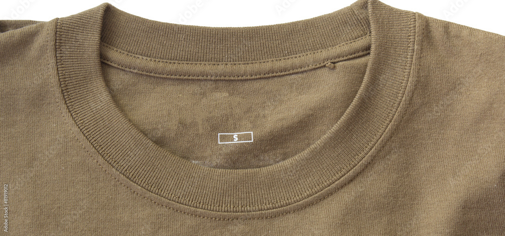 Brown t-shirt on a white background