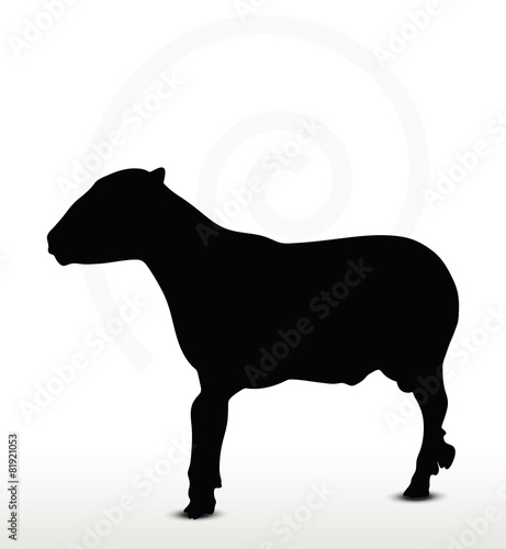 sheep silhouette with trot pose