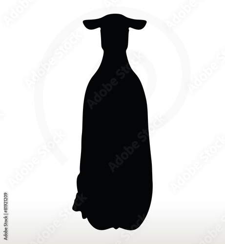 sheep silhouette with sitting pose