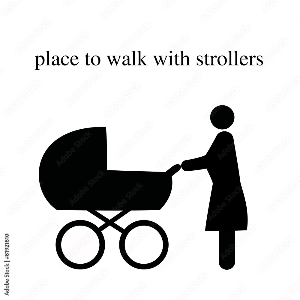 Fototapeta premium A woman with a pram