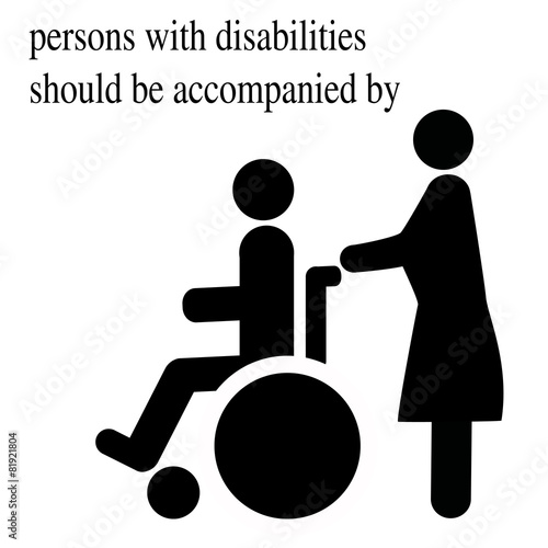 Woman - accompanies disabled