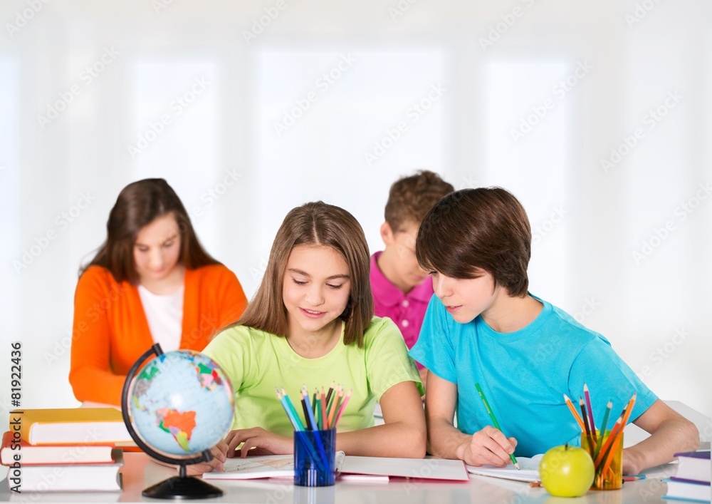 Fototapeta premium Child, school, student.