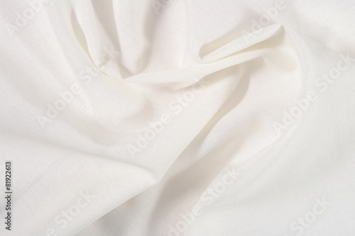 Crumpled white fabric background
