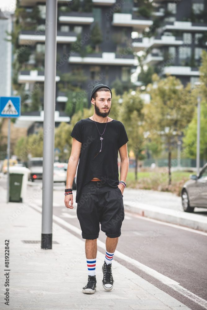 young handsome bearded hipster man young handsome bearded hipster man