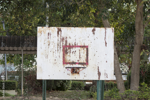 basketball iron board, backboard, dirty, grunge, old
