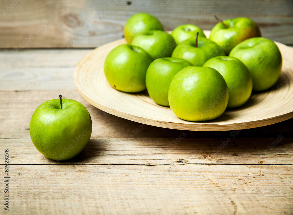 fruit. apples in a bowl on wooden background fruit. apples in a bowl on wooden background