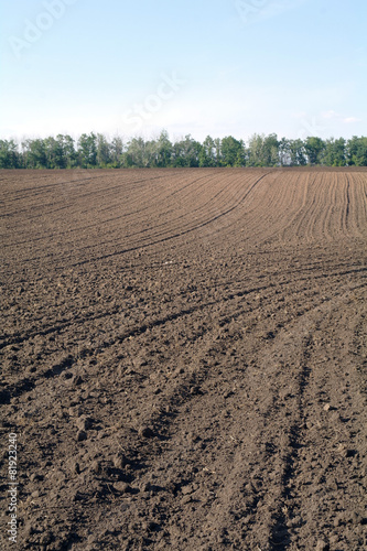 Texture of cultivated field