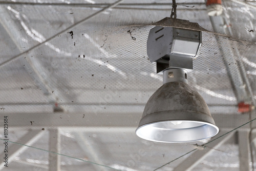 Fotografi dirty Industrial lamp, High Bay Lighting