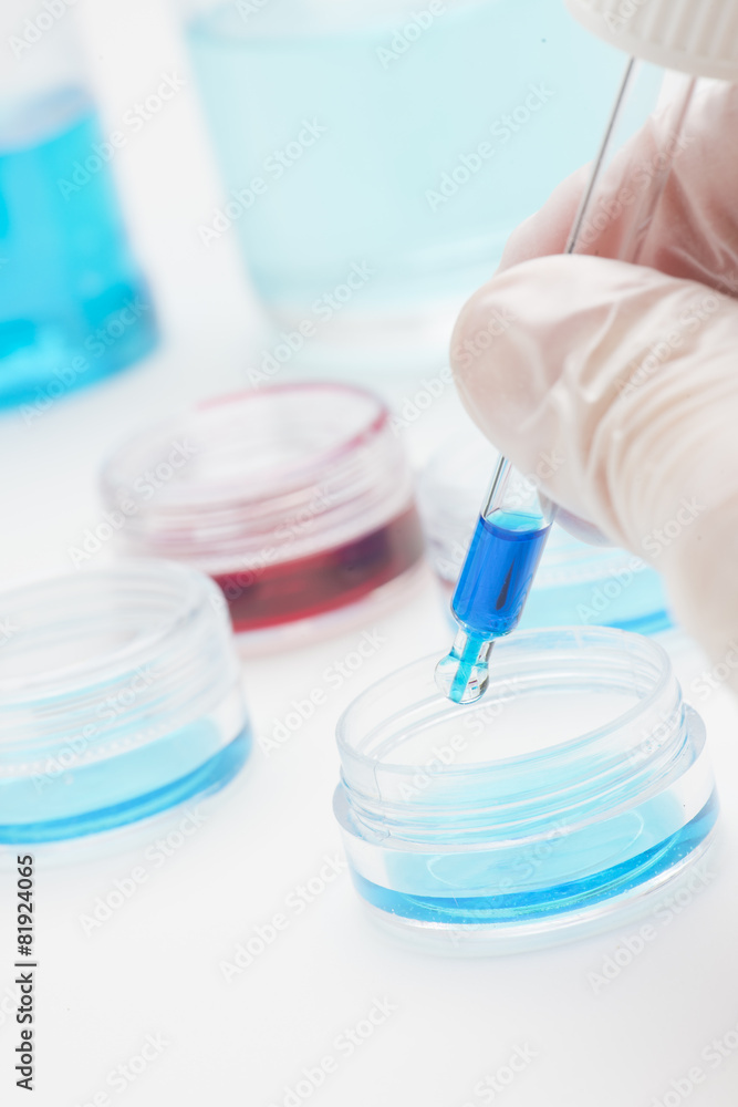 Resarch with samples in lab Resarch with samples in lab