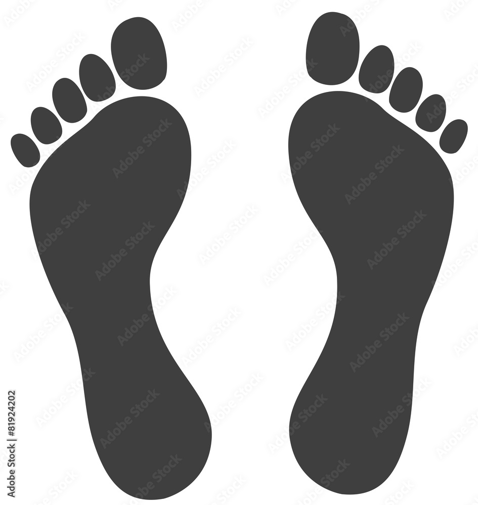 Traces de pied silhouette 1 Traces de pied silhouette 1