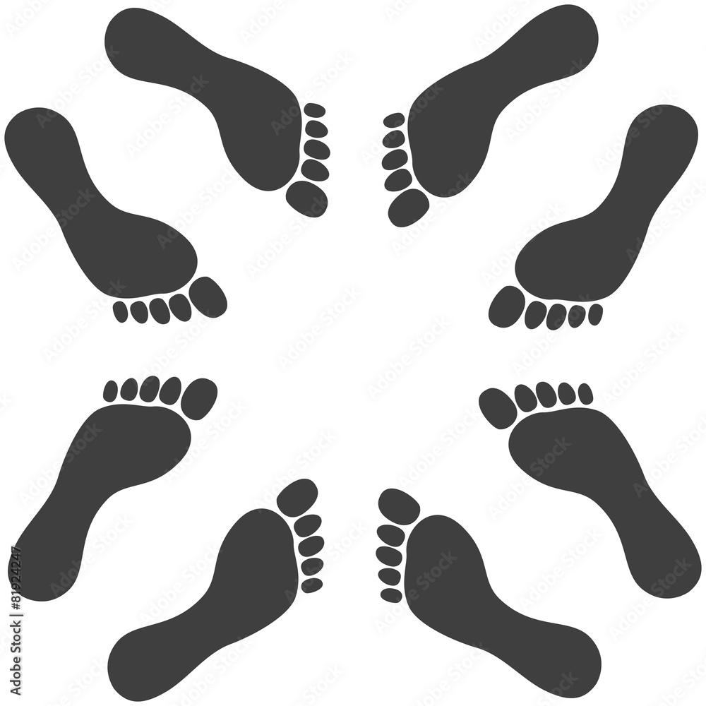 Traces de pied silhouette 7 Traces de pied silhouette 7