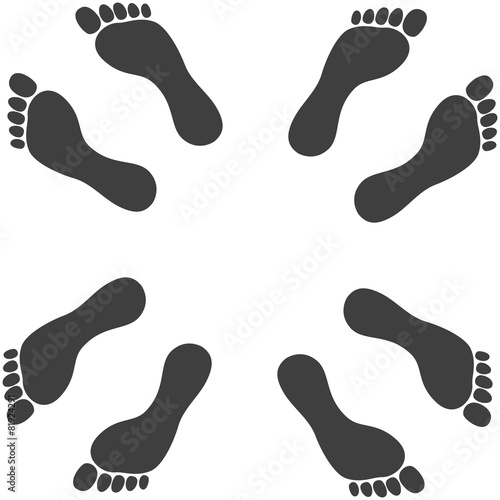 Traces de pied silhouette 9