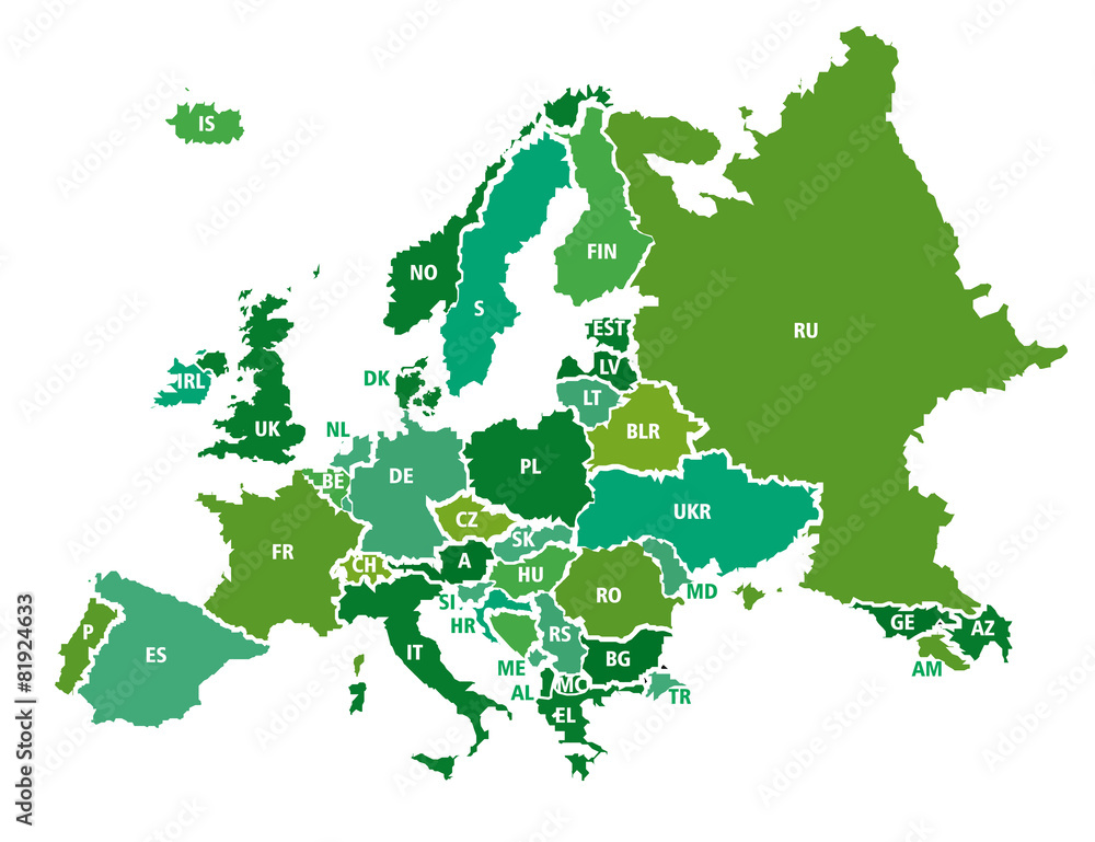 Naklejka premium Europe vector map