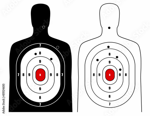 Black and white human target