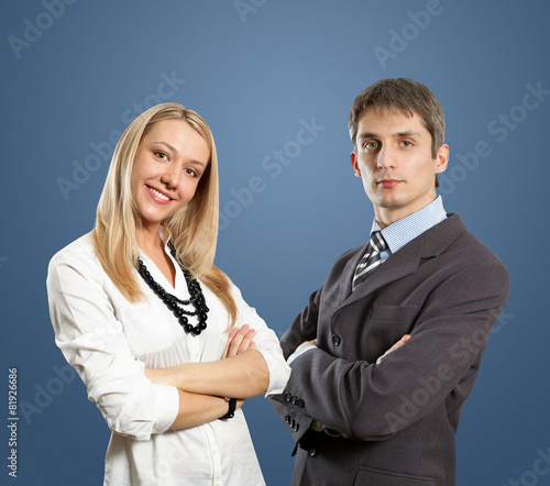 young business people with crossed hands