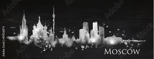 Silhouette chalk Moscow