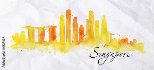 Silhouette watercolor Singapore